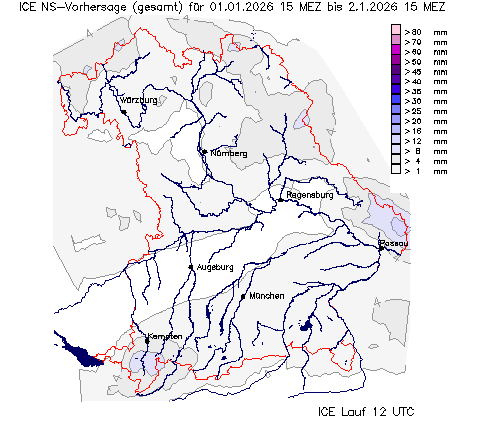 LM Niederschlagsvorhersage (Summe) für 24 Stunden vom 01.01.2026 wurde nicht gefunden!